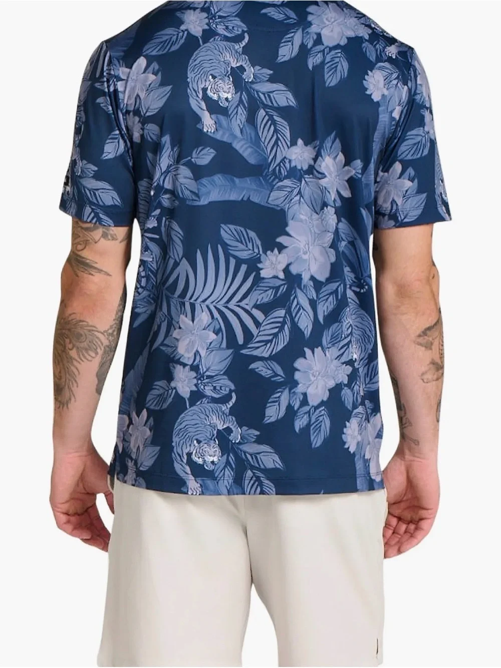 Bad Birdie Navy Floral Tiger Polo - Picture 2 of 8